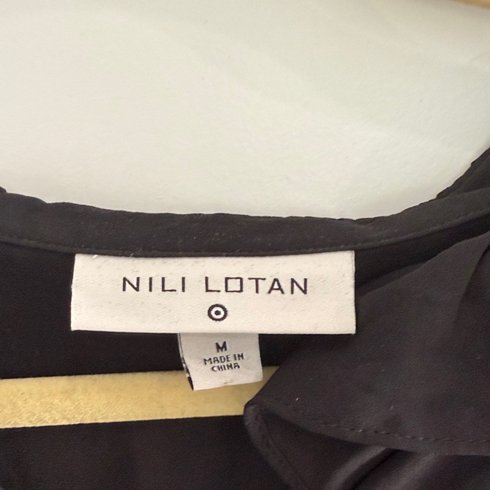 Nili Lotan for Target Black Ruffled Blouse - Picture 2 of 3